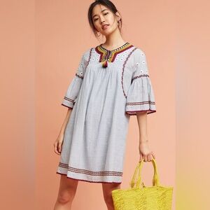 Maeve anthropologie Yarn Embellished Tunic Small Dress